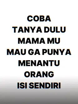 Coba tanya dulu