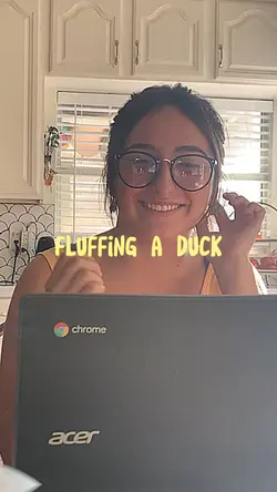 Fluffing a duck 