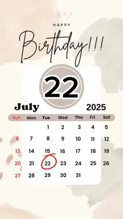 birthday 22 July