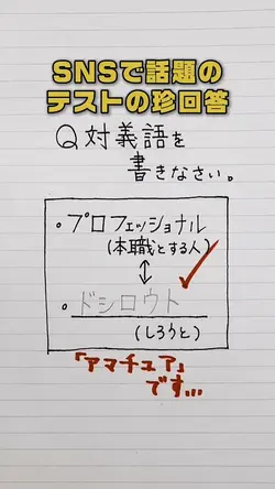 SNSで話題のテストの珍回答がこちら