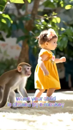 chased by a monkey 