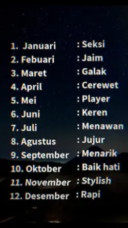 bulan lahir kalian