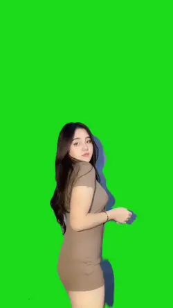 green screen cewek