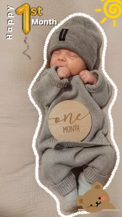 happy 1st month baby