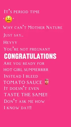 It’s period time 🩸