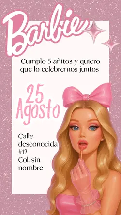 INVITACIÓN BARBIE