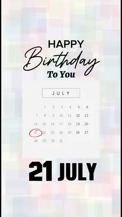hbd 21 juli estetik