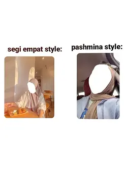 segi empat, pashmina