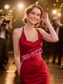 red gown