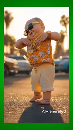 Orange sunglasses AI