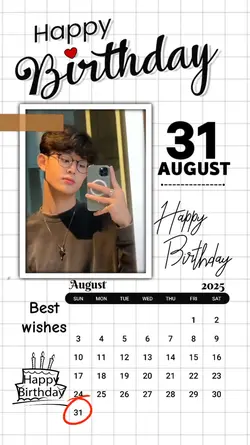 31 AUGUST HBD 2025
