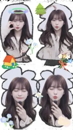 귀여운 낙서 네컷 템플릿🧸