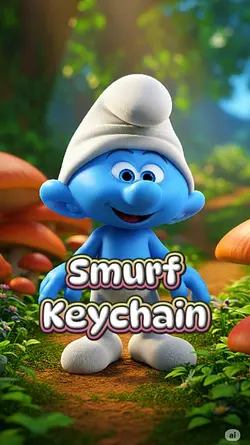 Smurf Keychain