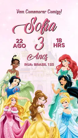CONVITE PRINCESAS