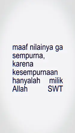 MAAF NILAI NYA GA