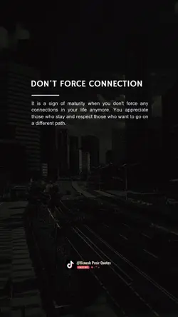 don't force connecti