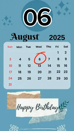 birthday 06 August 
