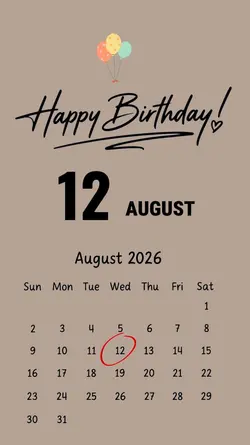 HBD 12 AUGUST
