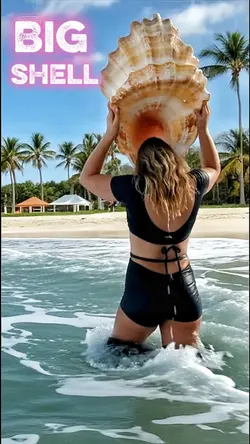 BIG SHELL ON BEACH