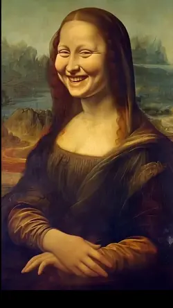 Monalisa smiling 