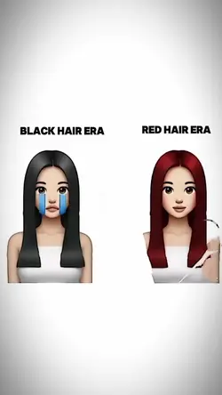 black x red hair