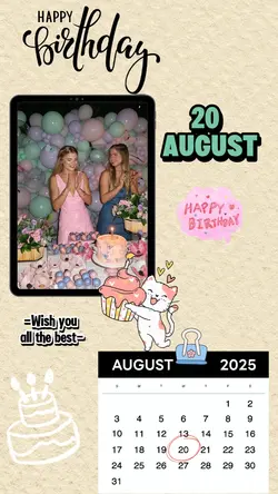 Birthday 20 August