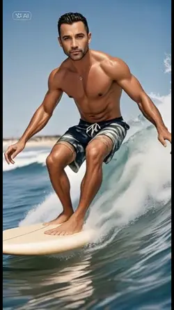 Surfing beach