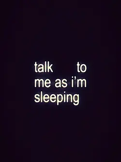 as i’m sleeping