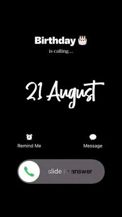 HBD CALL 21 AUGUST