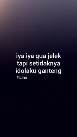 Iya iya gua jelek 