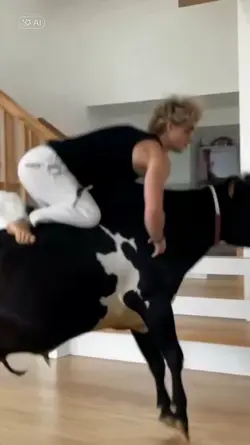 Riding a bull