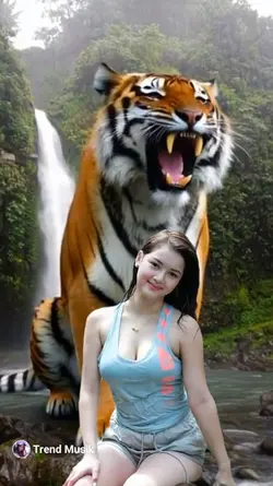 foto bareng harimau 