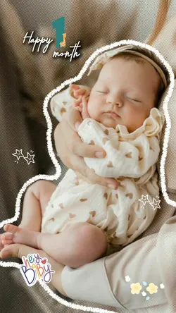 cute baby 1 month