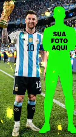 sua foto com Messi