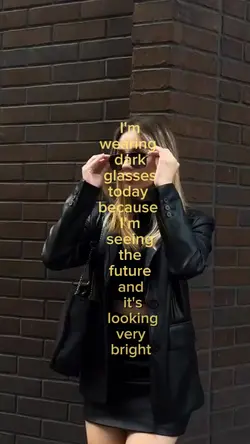 Wearing dark glasses