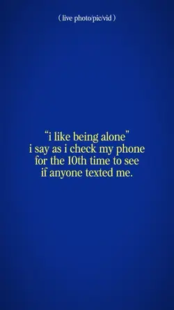 being alone