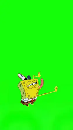 spongebob licking