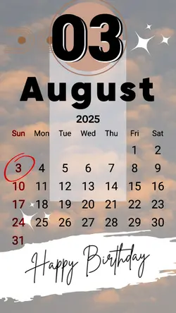 HBD 03 AUGUST 2025