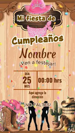 Invitación Cowboy 