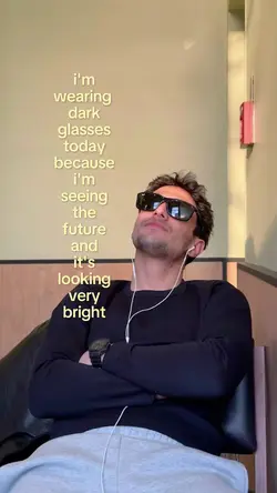 wearing dark glasses