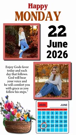 Monday 22 June 2026