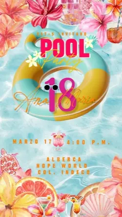 invitación poolparty