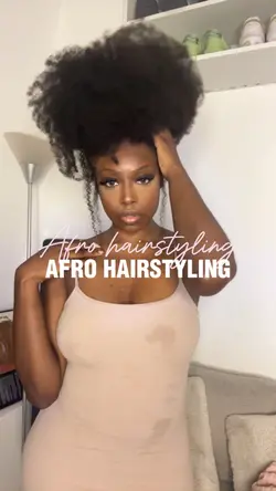Afro hairstyling 
