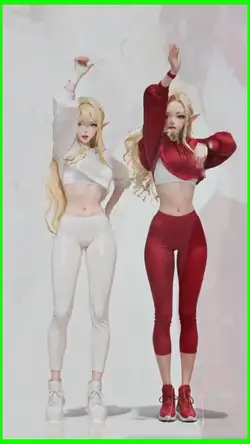 Duo girl dancing