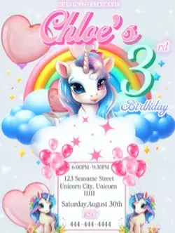 Birthday invitations