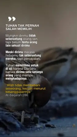 Tuhan tidak pernah
