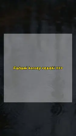Fahami konsep rezeki