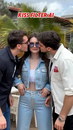 kiss by two men 