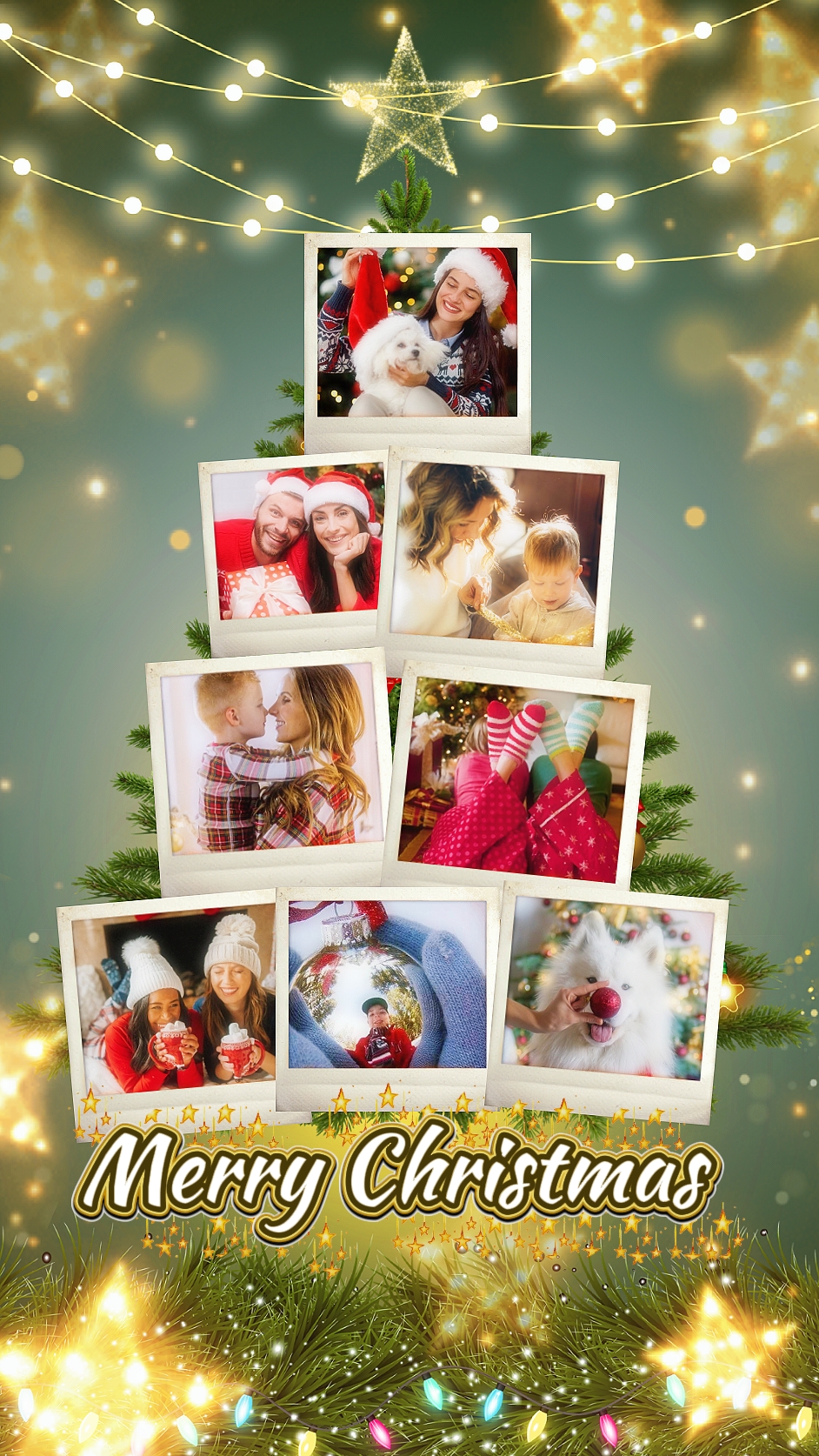 5 Collage De Fotos Con Efecto Navideño - Pippit