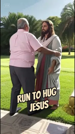 Run to hug Jesus